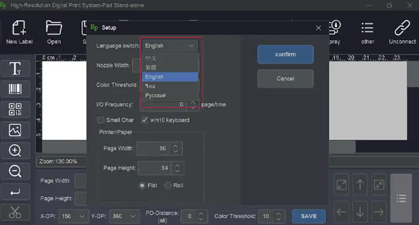 Self-developed Printing System Software