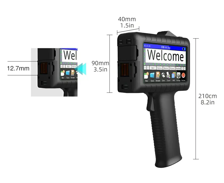  handheld tij printer parameters